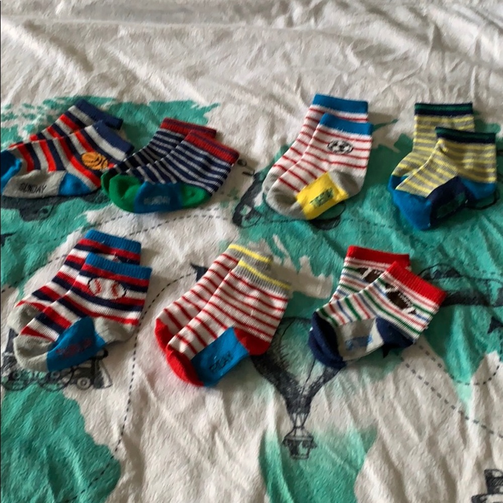 12 month days of the week socks